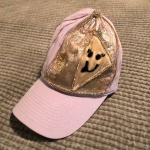 Handmade glitter rhinestone statement fashion cap